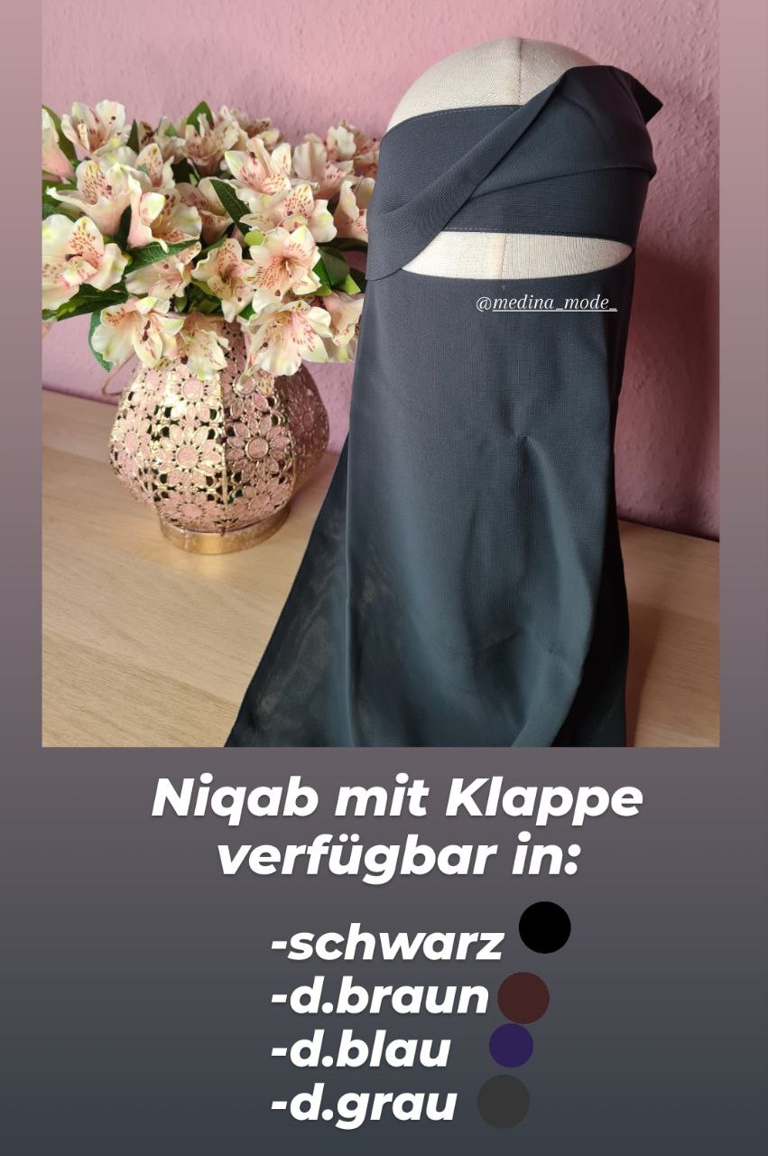 Einlagiger Niqab mit Klappe