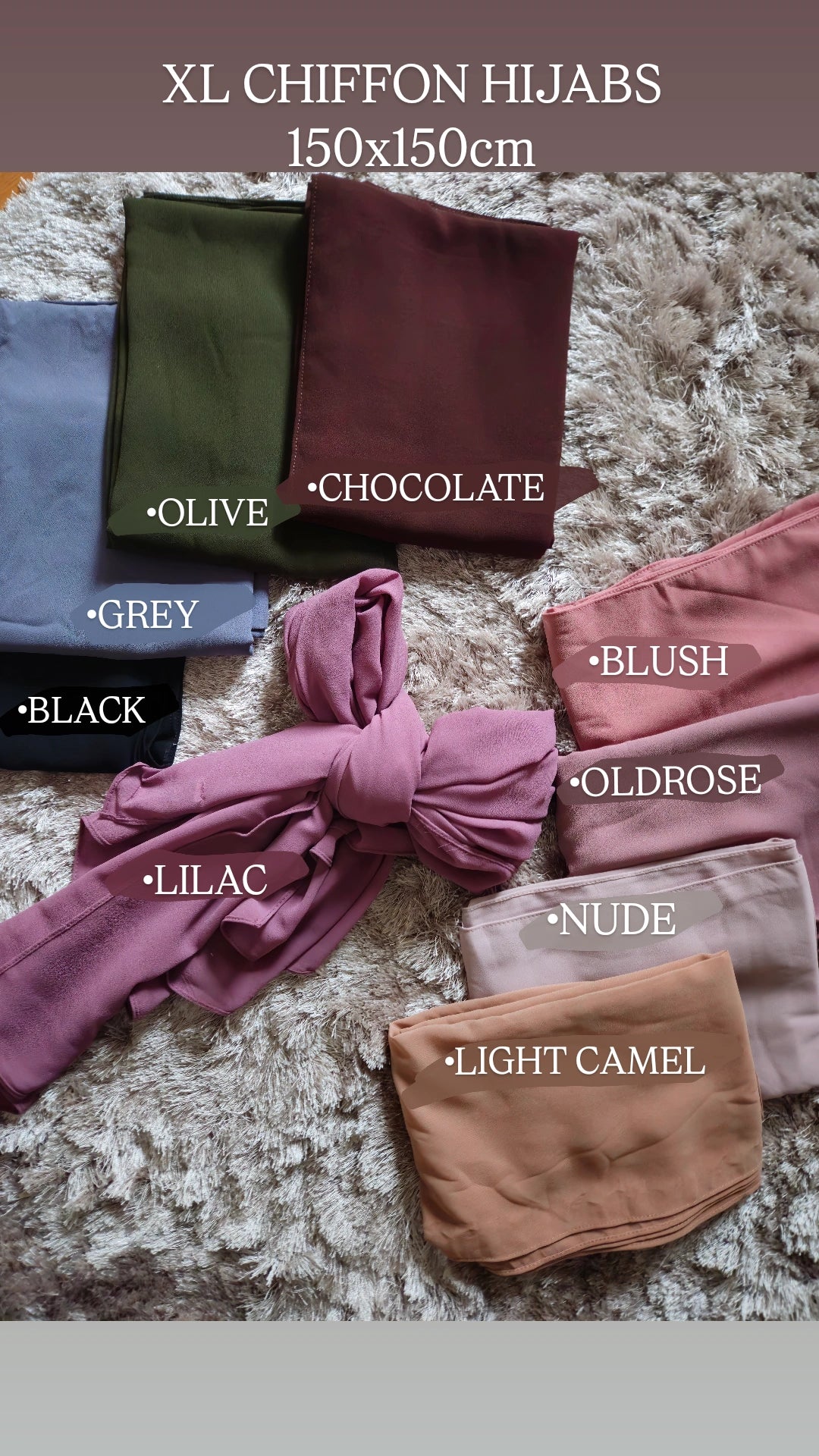 Xl Chiffon Hijabs Viereckig